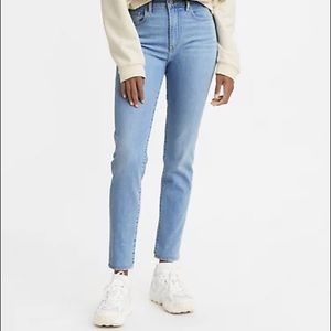 Levi’s 721 high rise skinny jeans, medium wash, size 27